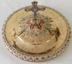 French Antique solid silver Gothic Ciborium